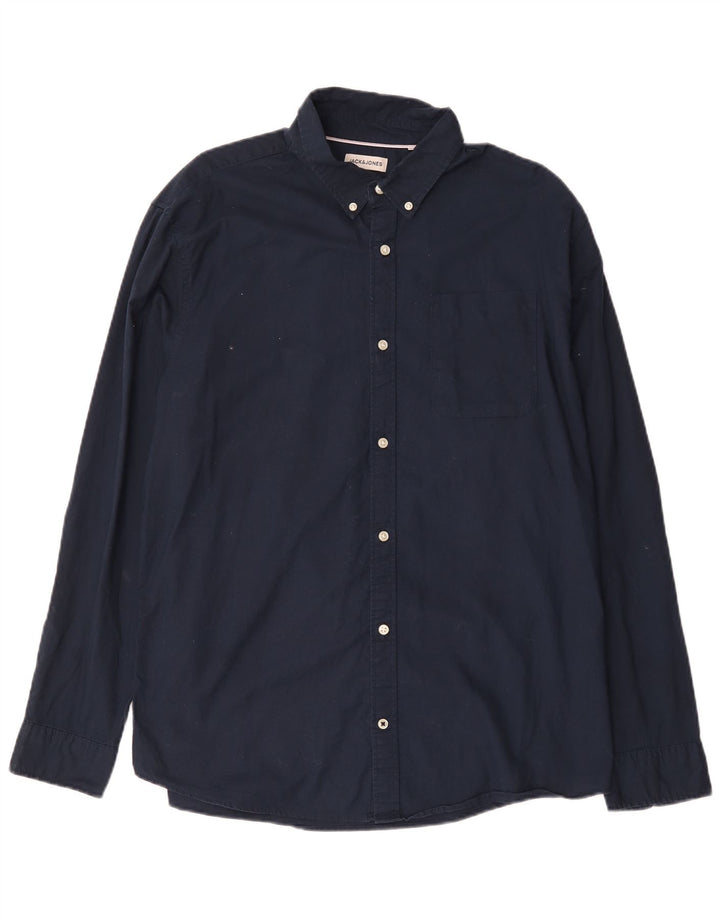 Camicia da uomo Jack & Jones 2XL cotone blu navy