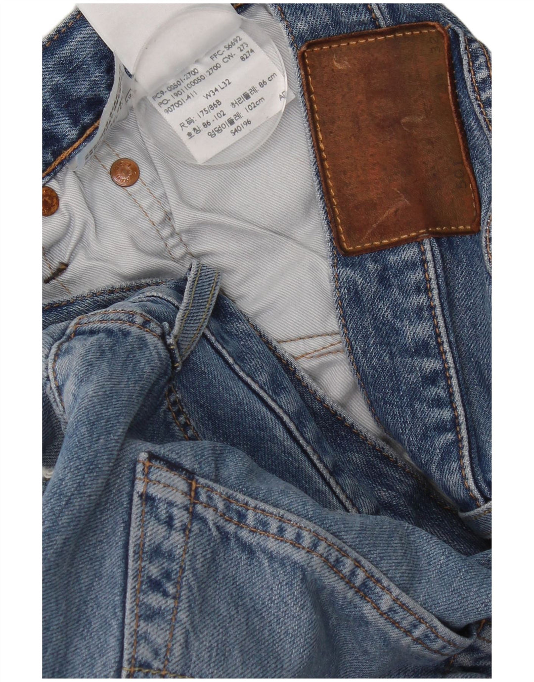 Levi's Uomo 501 Jeans dritti W34 L32 Cotone Blu