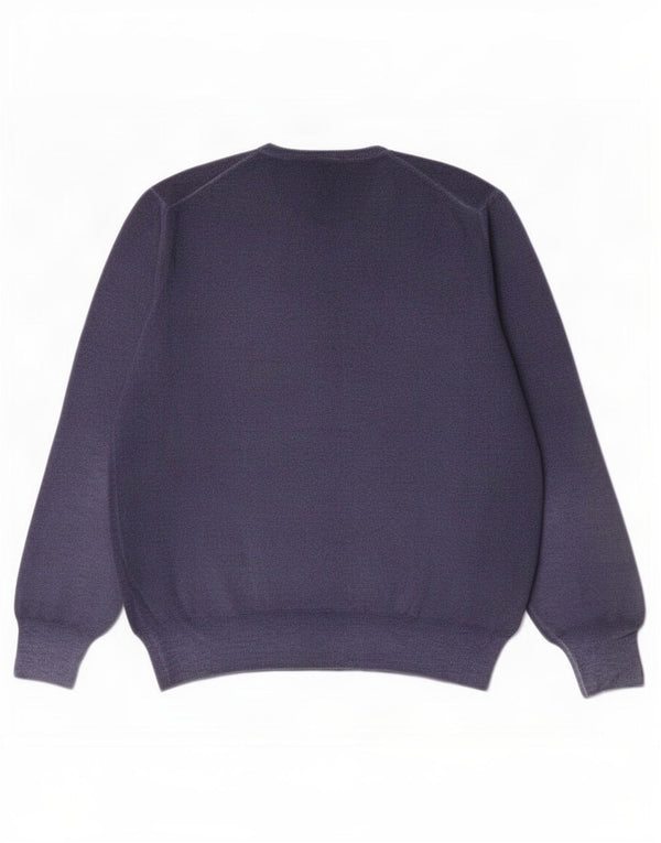 Maglione maglione girocollo da uomo Fay IT 54 XL Lana vergine blu navy