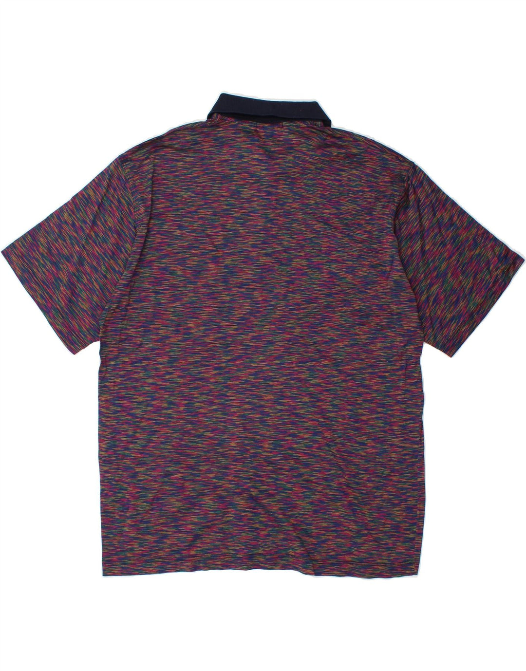 VINTAGE Mens Polo Shirt IT 50 Medium Purple Flecked Cotton Vintage Vintage and Second-Hand Vintage from Messina Hembry 