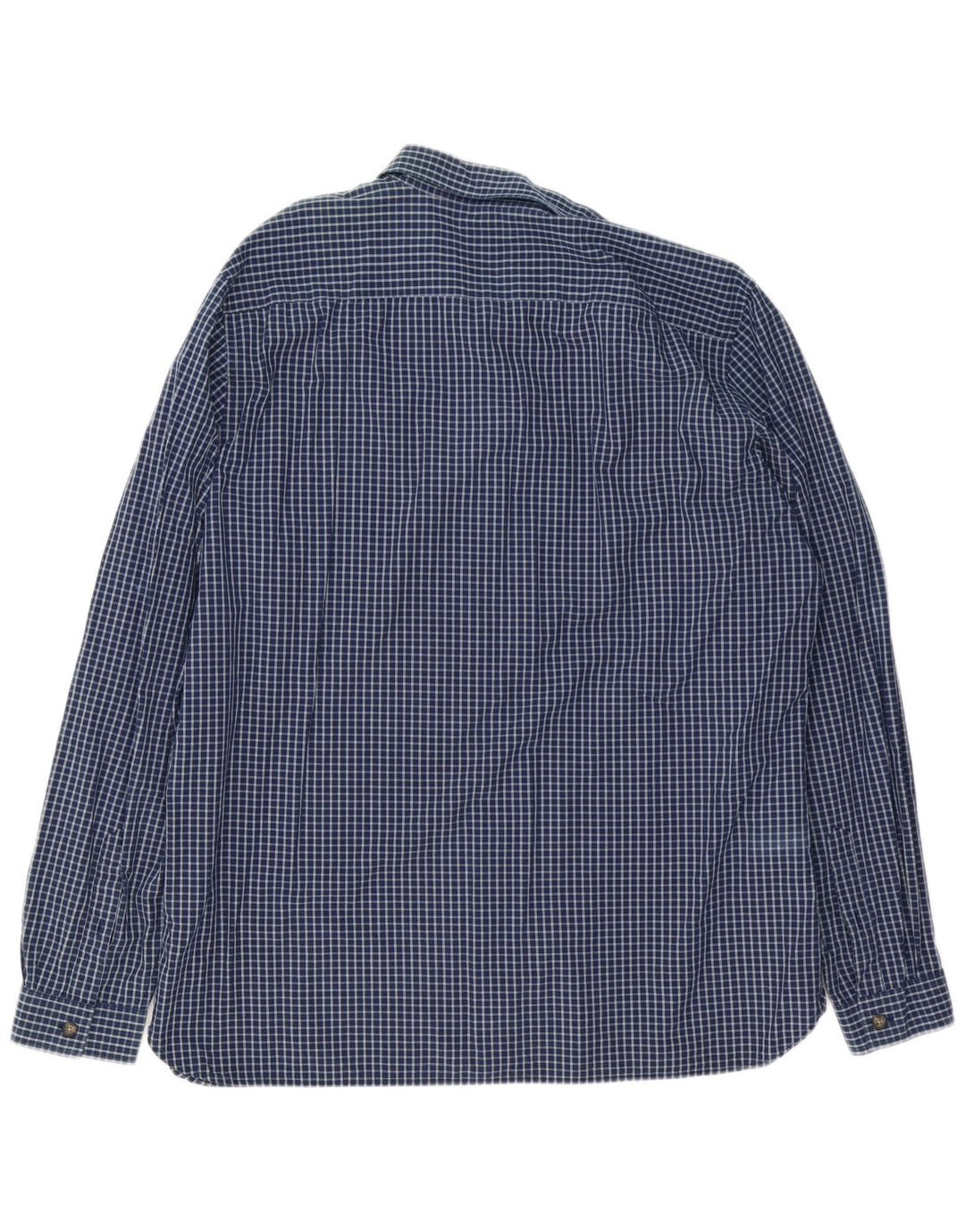 Camicia Lacoste da uomo slim fit taglia 45 2XL cotone a quadri blu navy