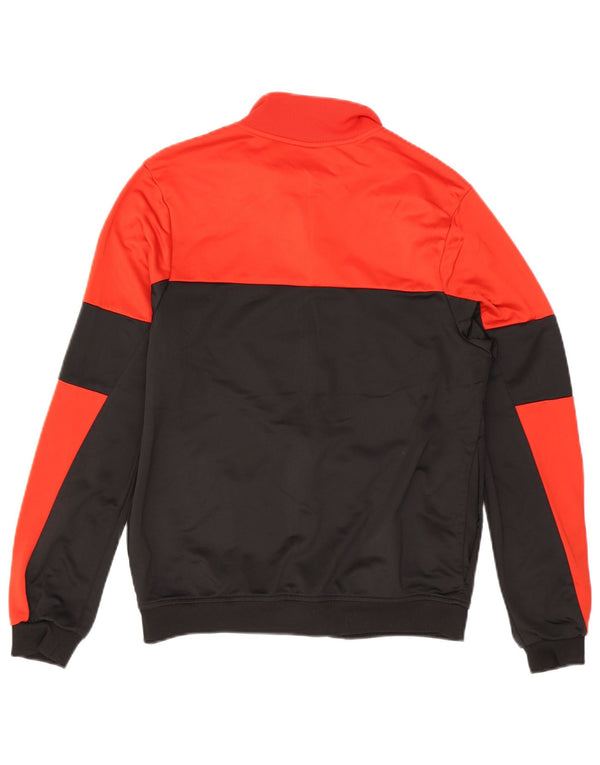 Umbro Mens Tracksuit Top Jacket Medium Red Colourblock Polyester
