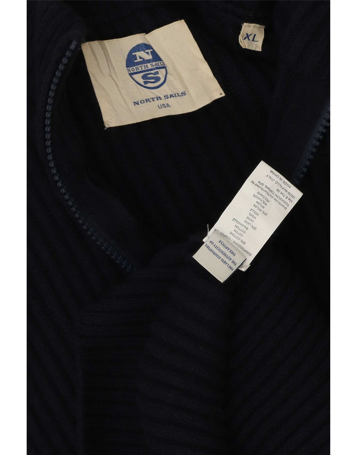 Maglione cardigan da uomo North Sails XL in cotone blu navy