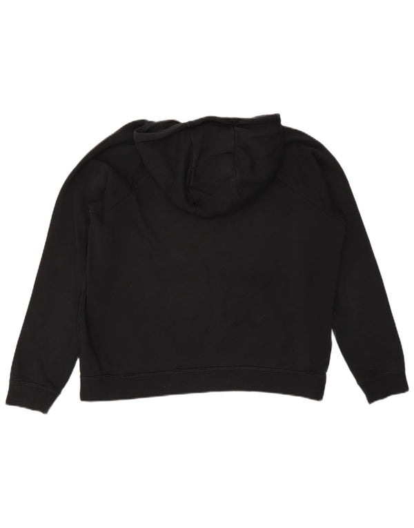Felpa con cappuccio oversize da donna NIKE UK 14 cotone nero medio