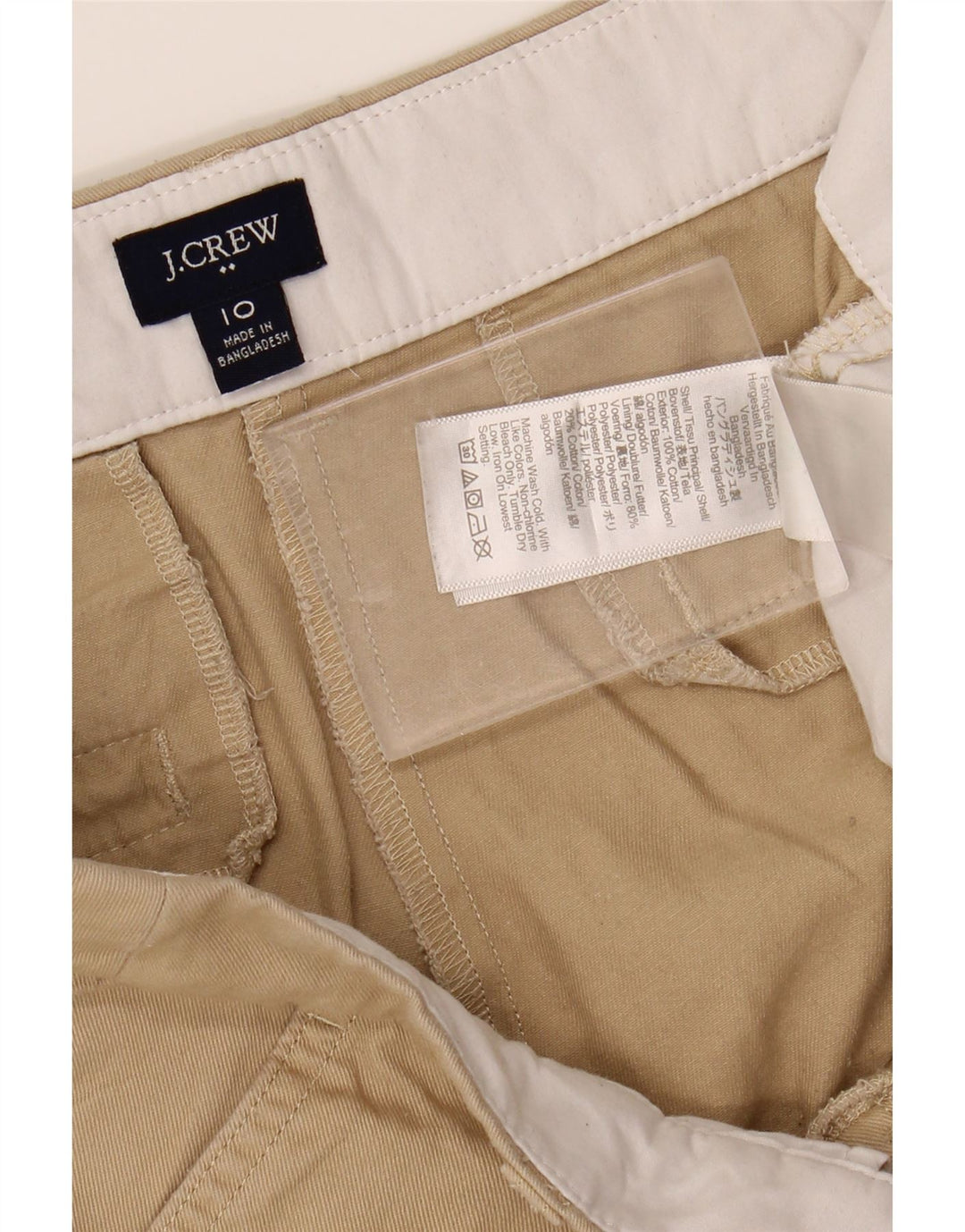 J. CREW Womens Chino Shorts US 10 Large W34 Beige Polyester Vintage J. Crew and Second-Hand J. Crew from Messina Hembry 