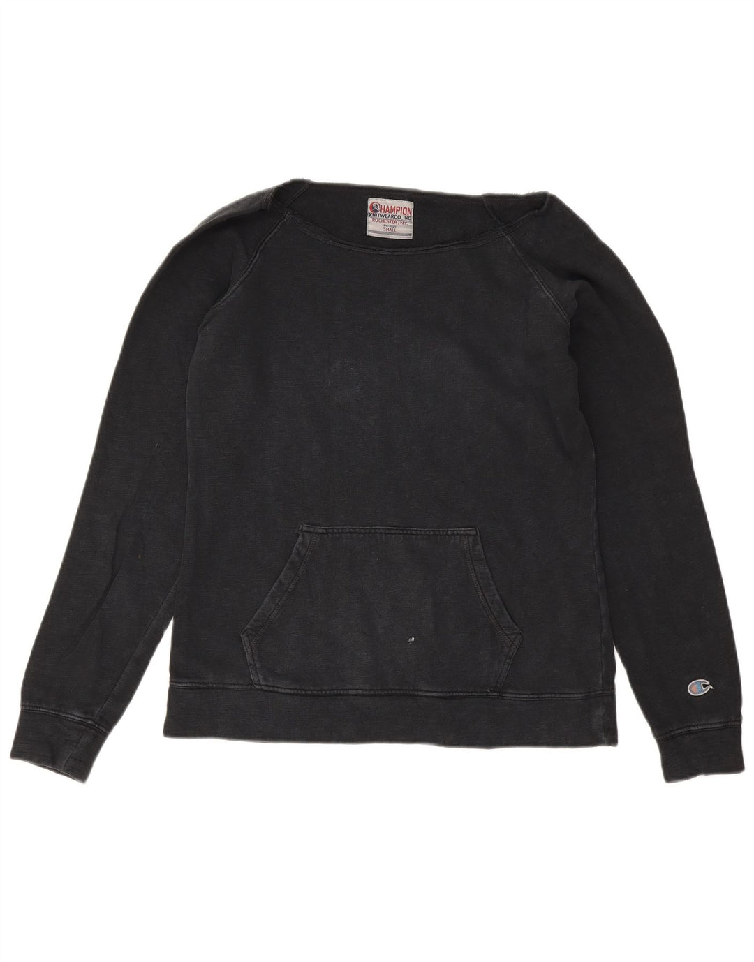 Felpa oversize Champion Heritage da donna UK 10 piccola nera