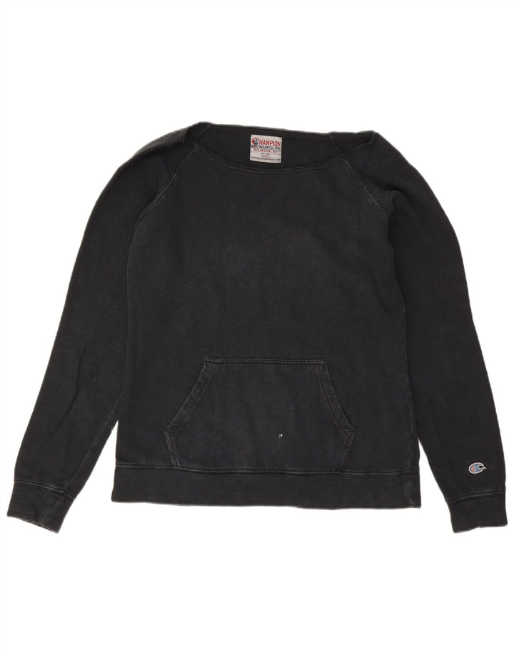 Felpa oversize Champion Heritage da donna UK 10 piccola nera