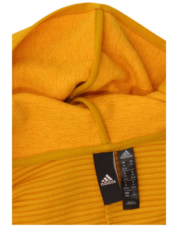Maglione con cappuccio e zip da donna ADIDAS UK 12/14 Giallo medio