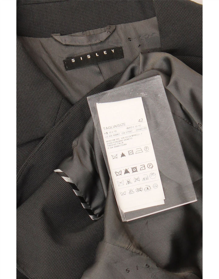 Giacca blazer a 2 bottoni da donna Sisley IT 42 Poliestere grigio medio