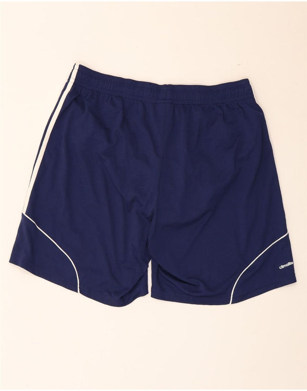 Pantaloncini sportivi Adidas Climalite da uomo XL in poliestere blu navy