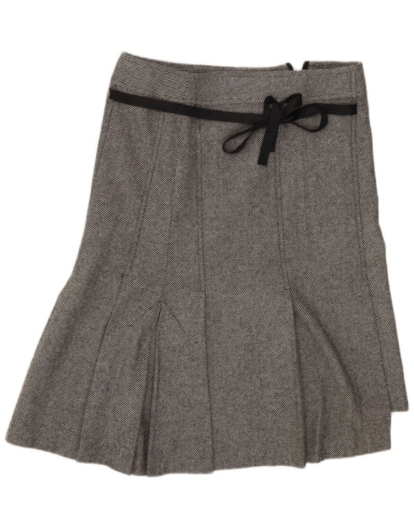 Topshop Womens A-Line Skirt UK 8 Small W30 Grey Acrylic