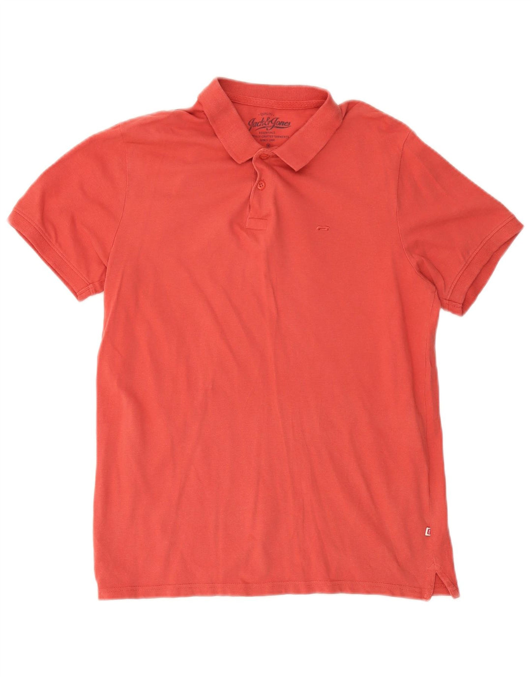 Polo da uomo JACK & JONES in cotone rosa medio