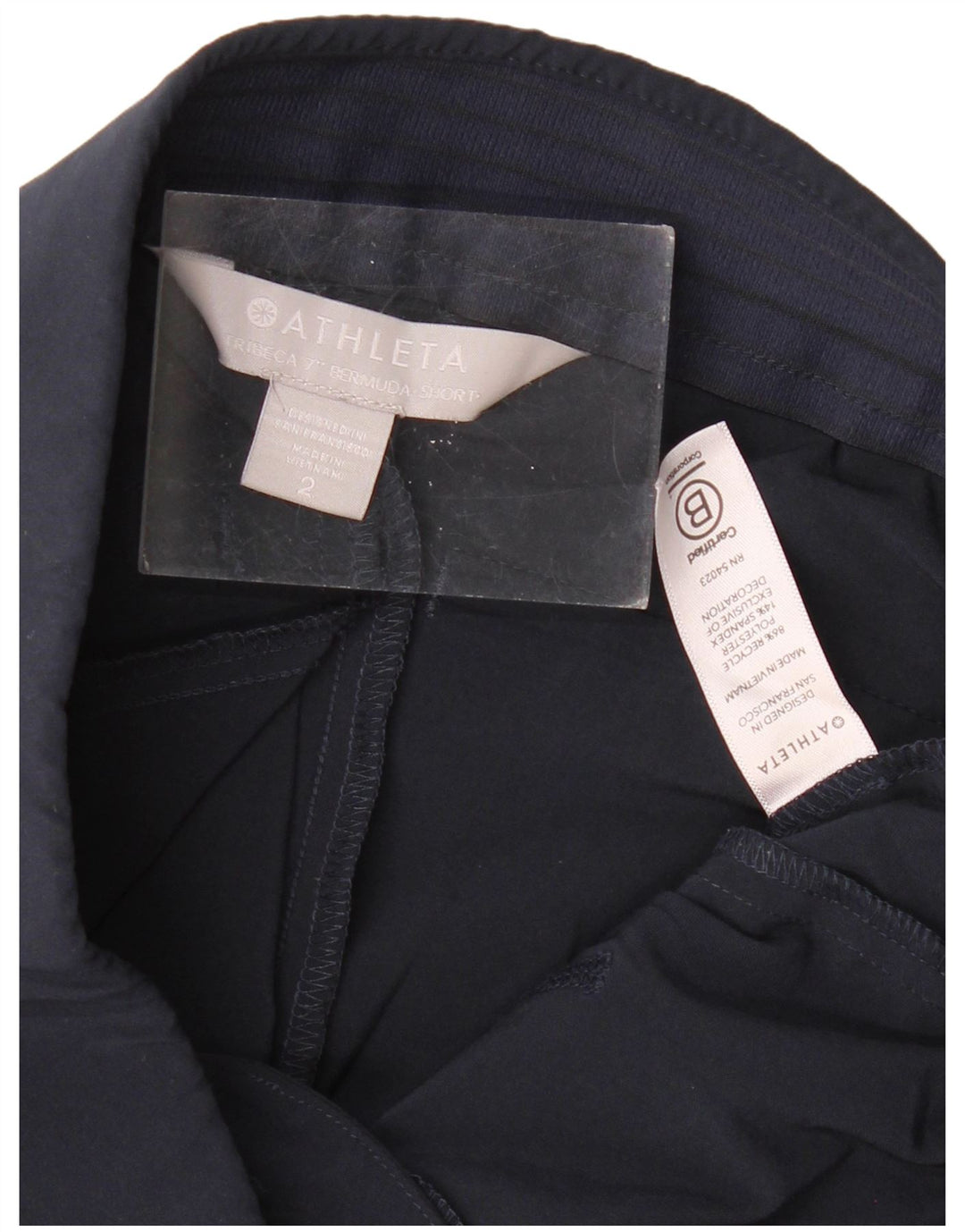Pantaloncini chino da donna ATHLETA US 2 XS W30 poliestere blu navy