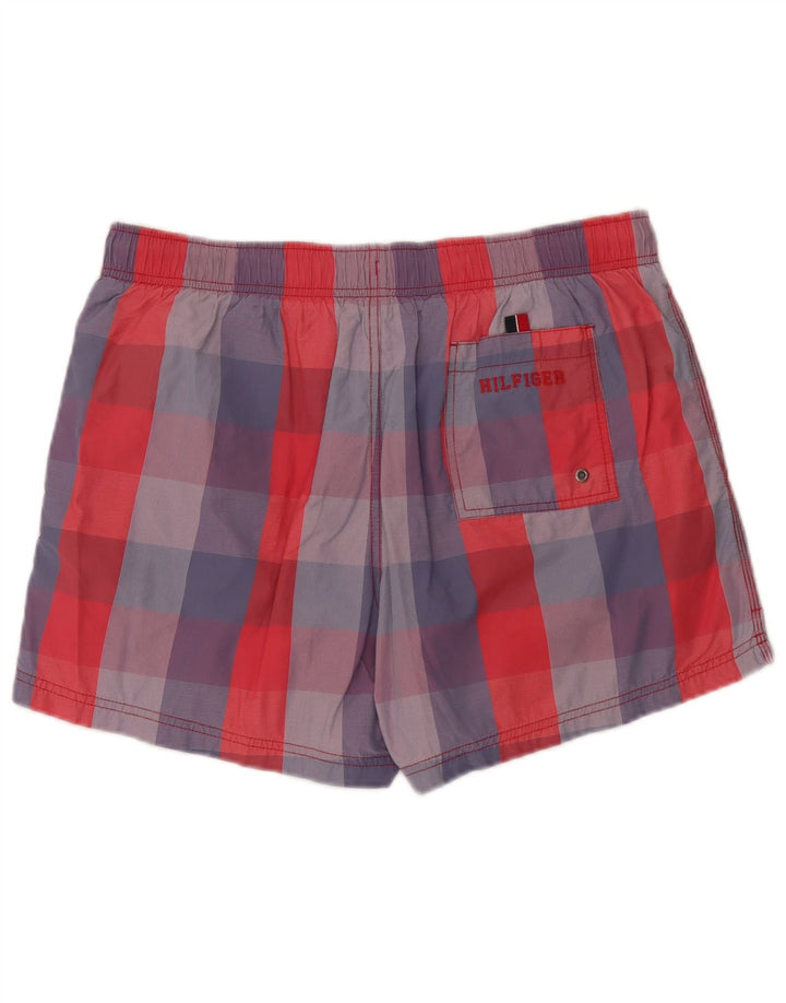 Pantaloncini da bagno da uomo Tommy Hilfiger grandi nylon a quadri multicolore