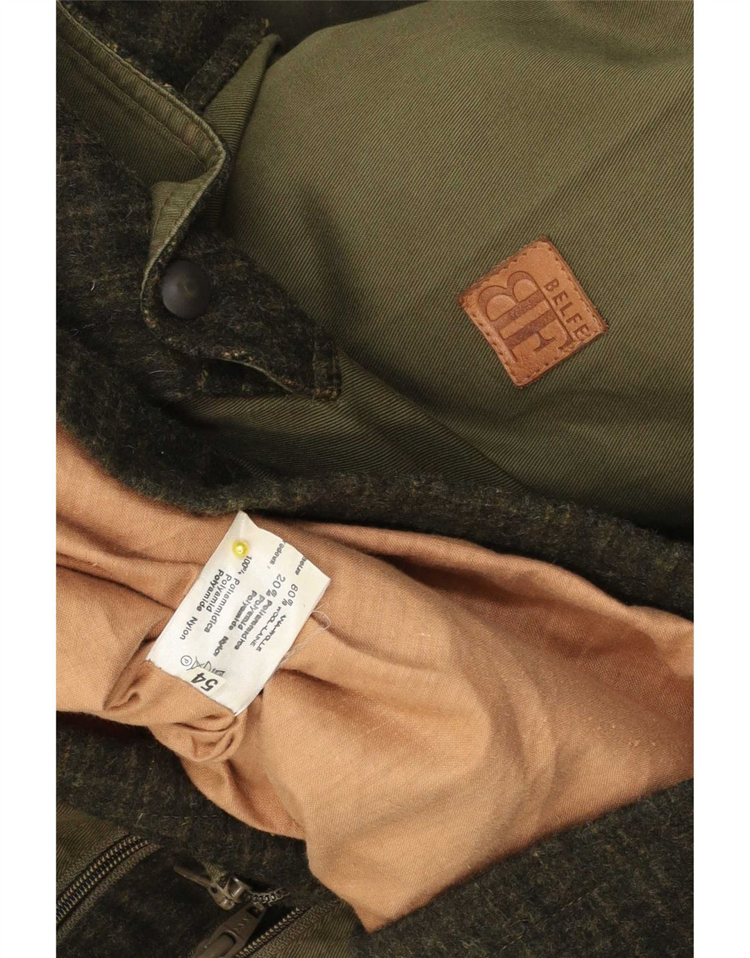Giacca utility da uomo Belfe & Belfe IT 54 2XL Lana a quadri verdi