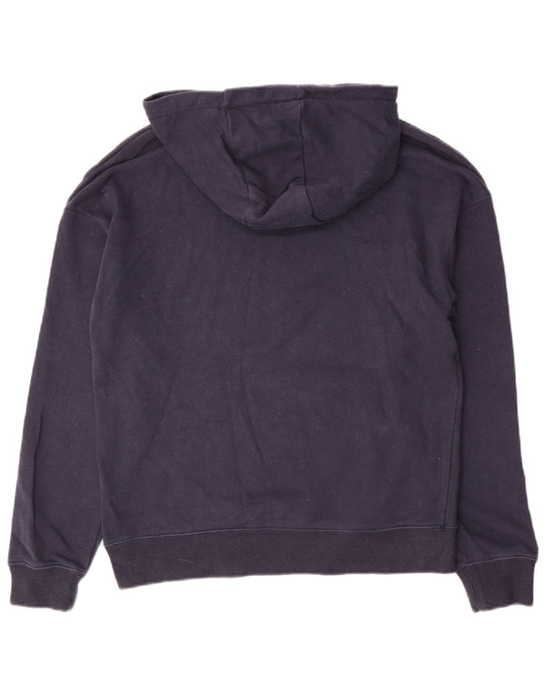 Maglione con cappuccio oversize grafico da donna Jack Wills UK 6 XS cotone blu navy