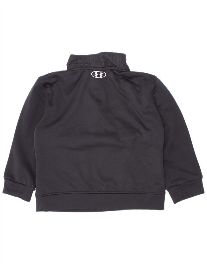 Felpa Under Armour da bambino con grafica con zip e collo, 2-3 anni, nera