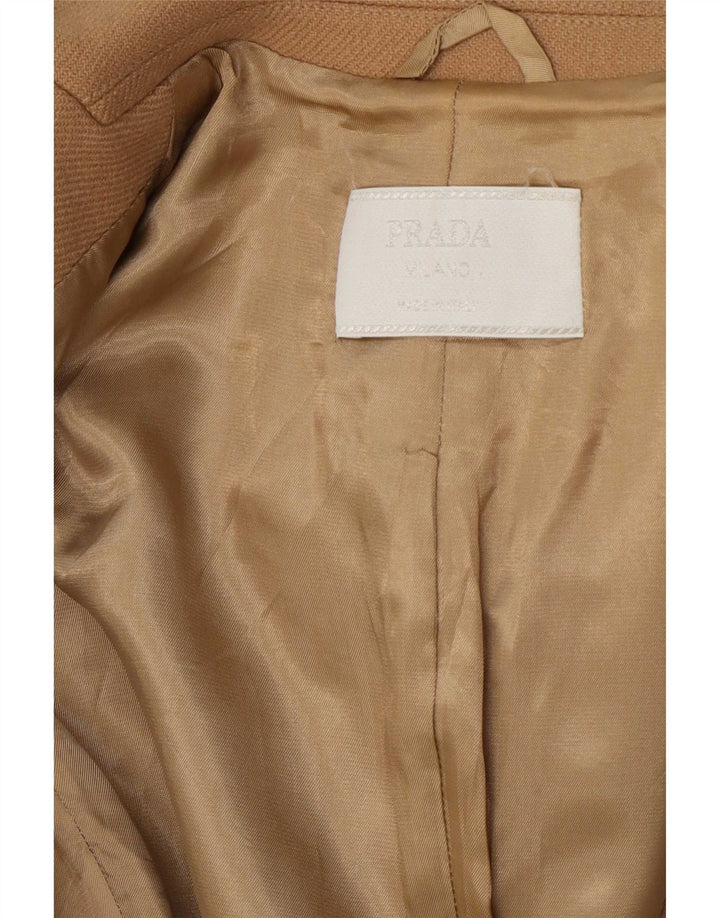Giacca blazer da donna a 3 bottoni Prada IT 38 XS Beige Lana classica