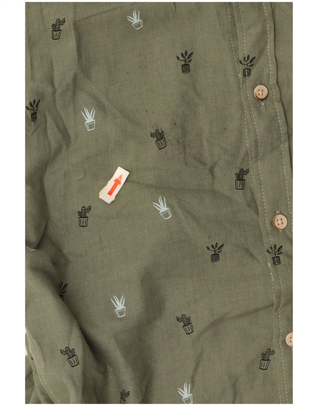 JACK & JONES Camicia Uomo Cotone Maculato Verde Medio