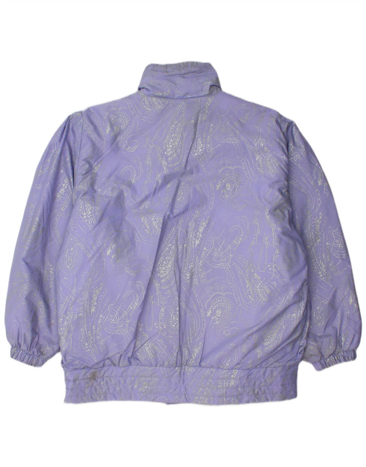 Giacca da sci oversize da donna Brugi taglia 48 viola Paisley in poliammide