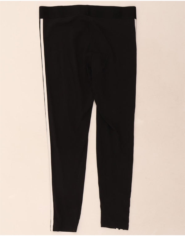 Leggings Adidas Donna UK 16/18 Large Nero Cotone