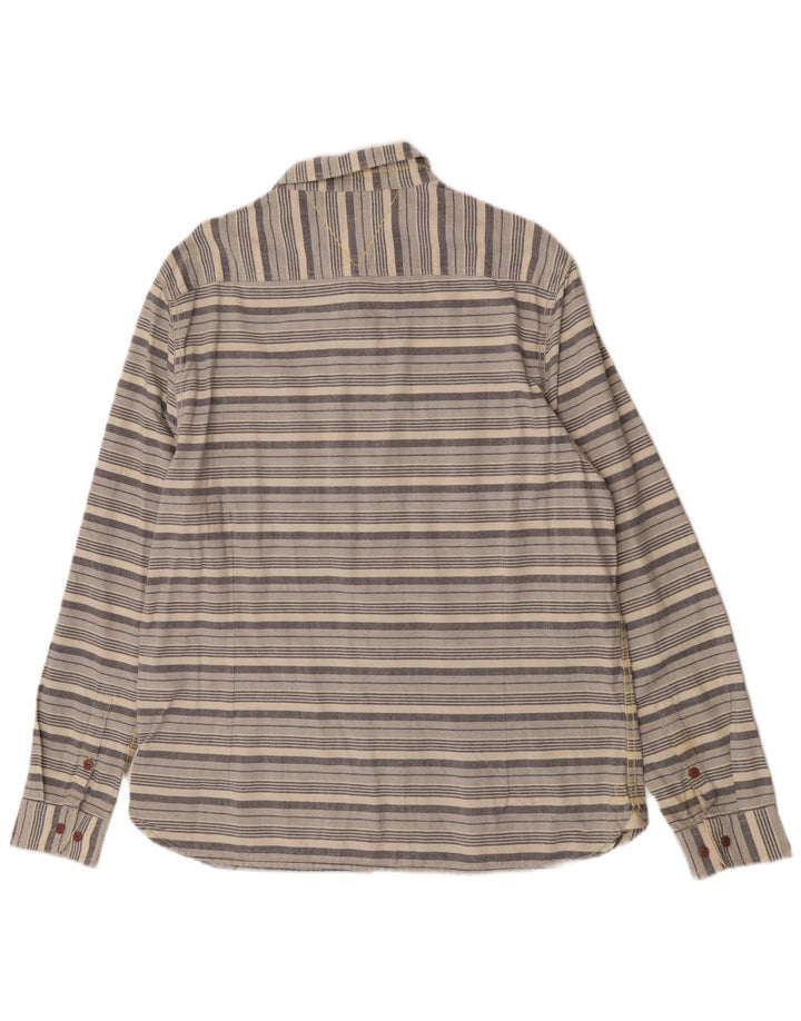 Camicia slim fit da uomo White Stuff 2XL in cotone a righe beige