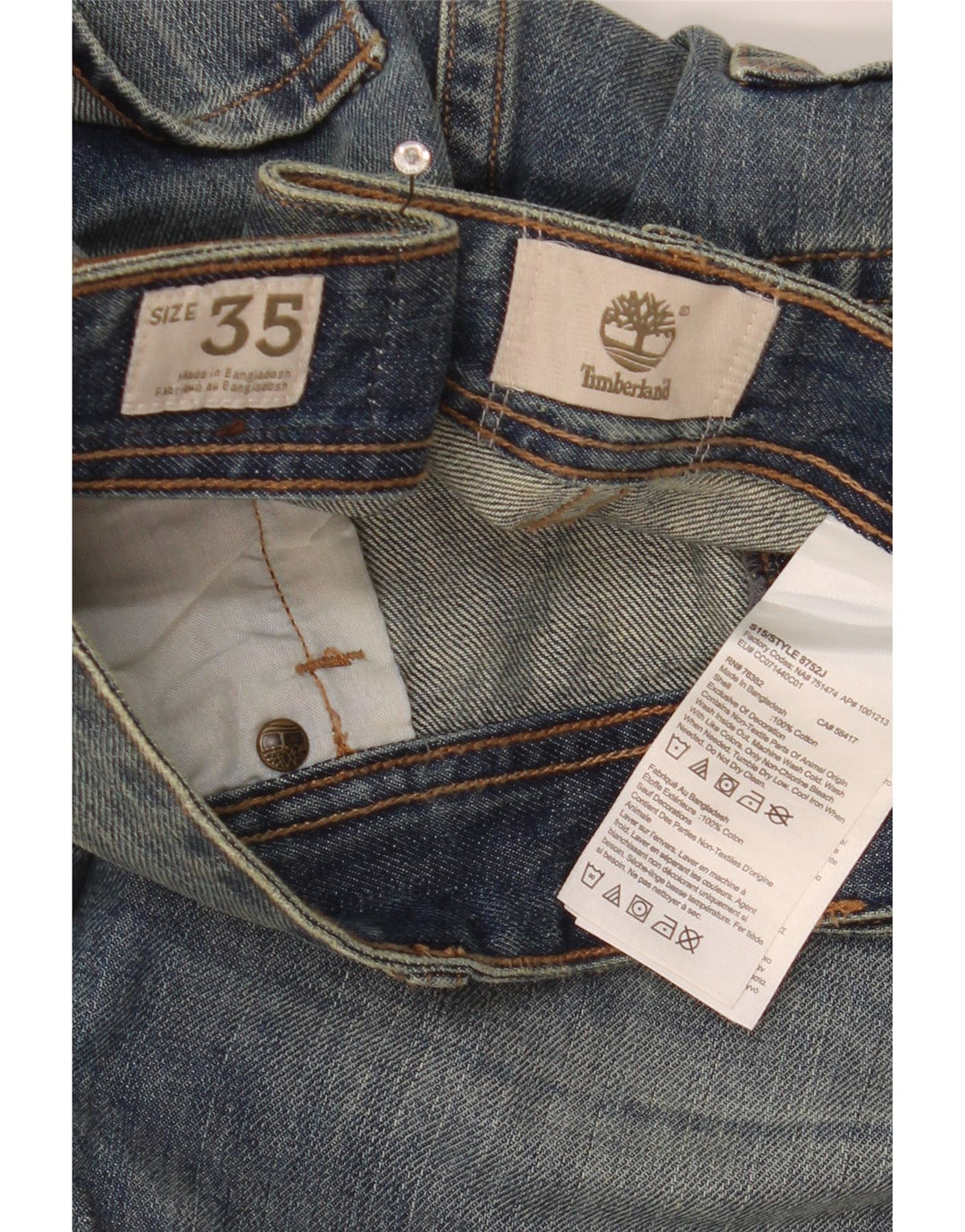 Jeans dritti da uomo Timberland W35 L33 cotone blu