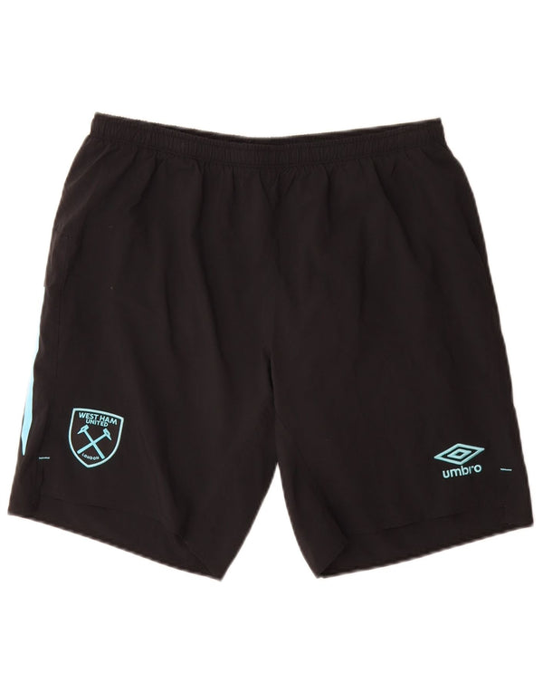 Pantaloncini sportivi da uomo Umbro medio nero in poliestere