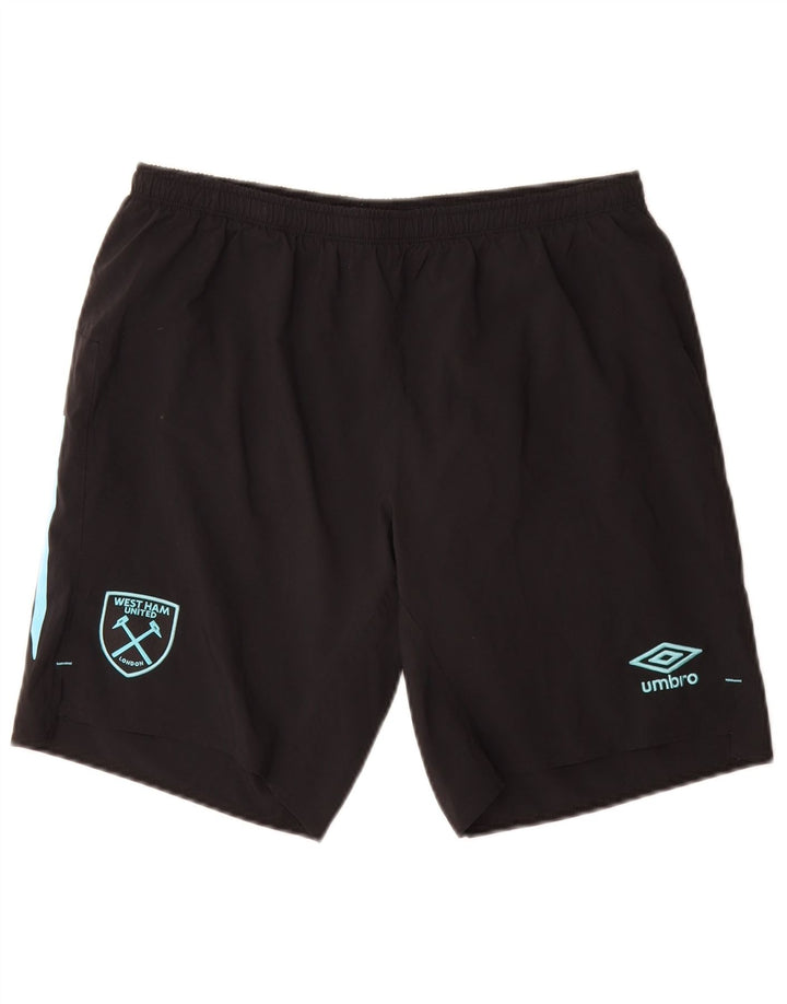 Pantaloncini sportivi da uomo Umbro medio nero in poliestere
