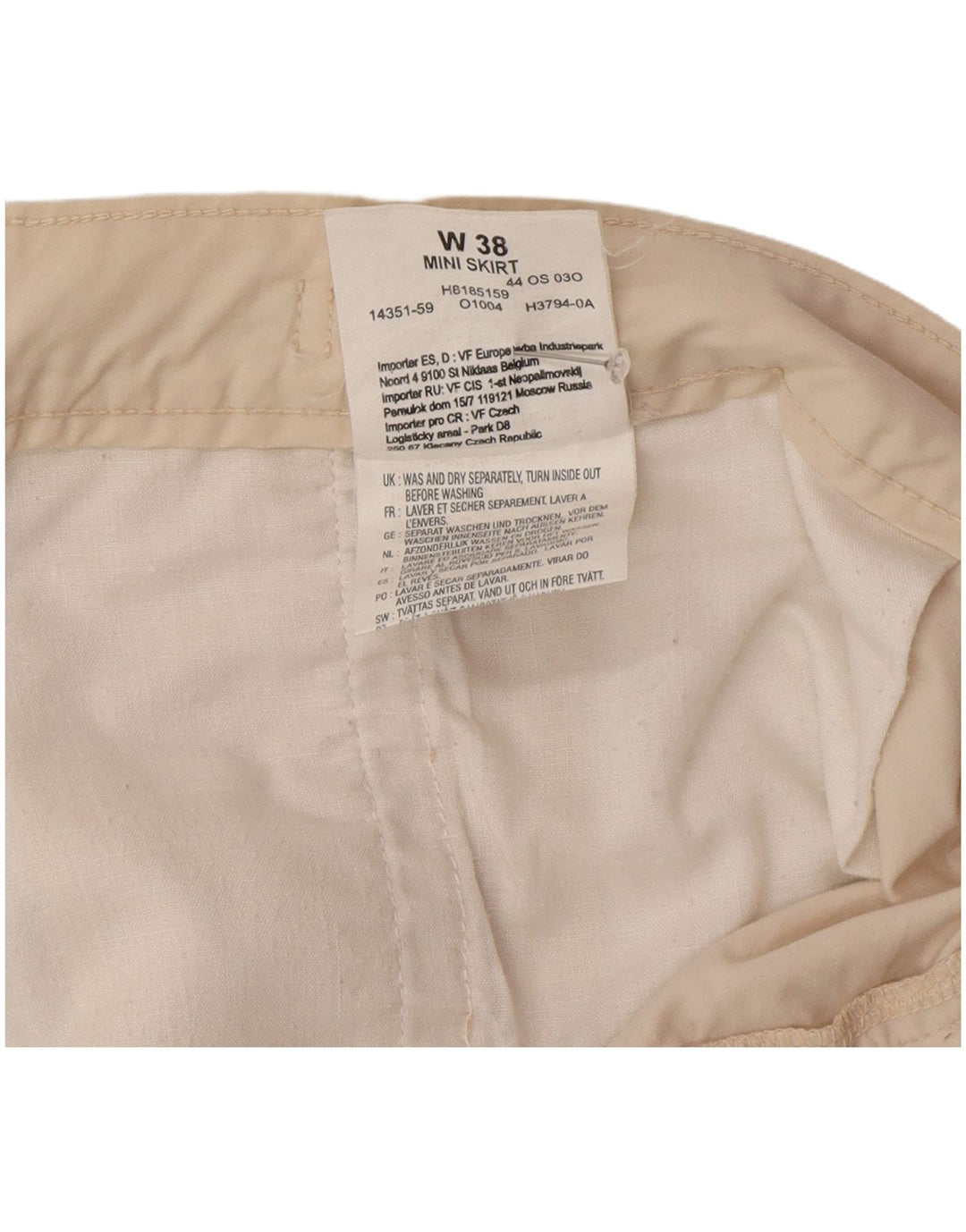 Minigonna da donna Wrangler W38 XL in cotone beige