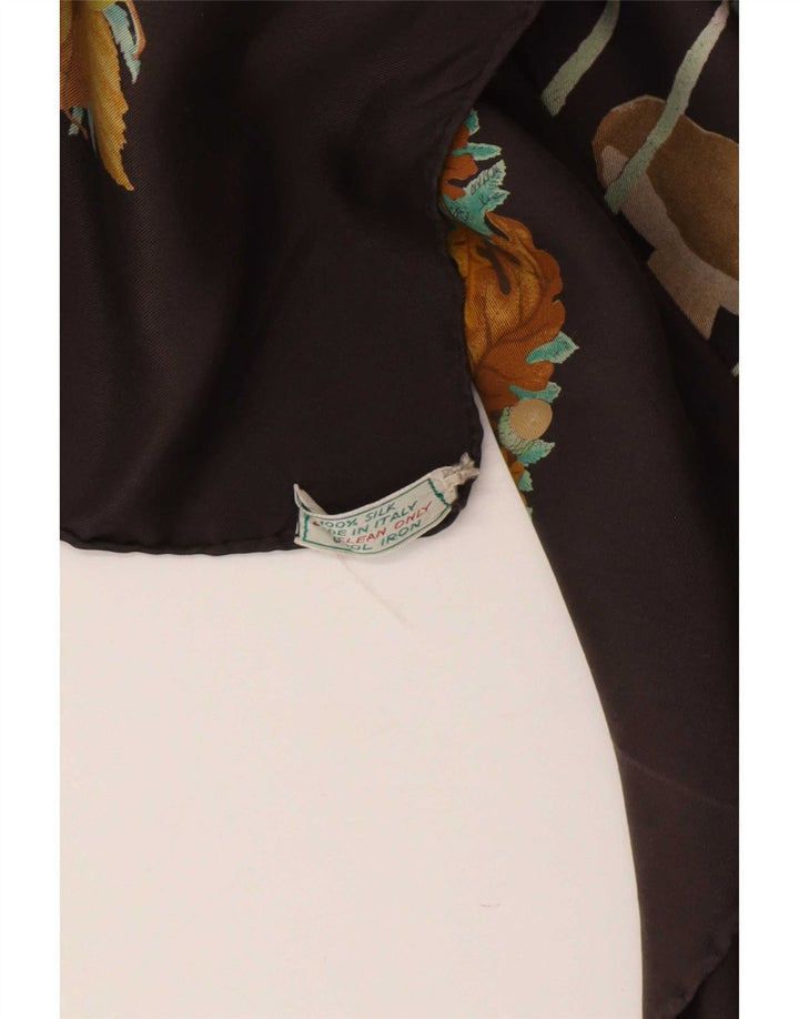Sciarpa quadrata da donna Gucci Taglia unica Seta floreale marrone