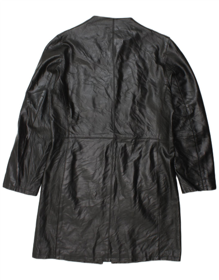 Cappotto in Pelle Donna VINTAGE IT 48 XL Pelle Nera