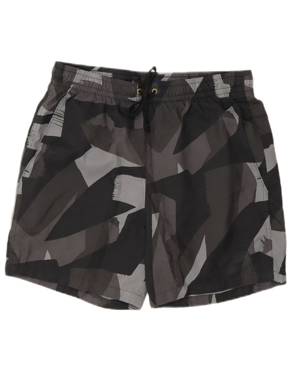 Pantaloncini da bagno Nike da uomo piccoli in poliestere geometrico grigio