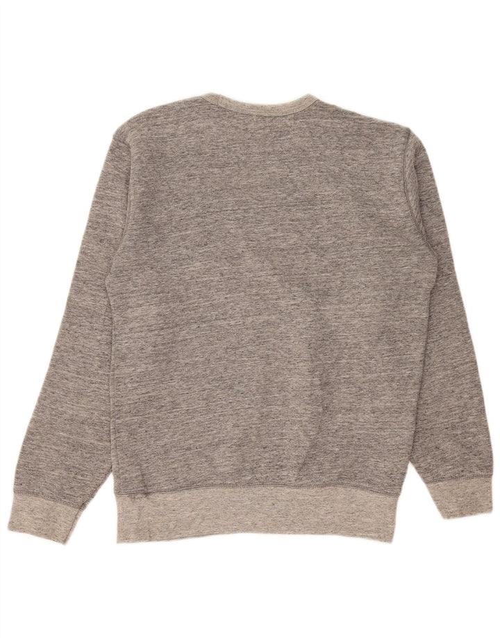 Felpa Zara da uomo maglione piccolo in cotone chiazzato grigio