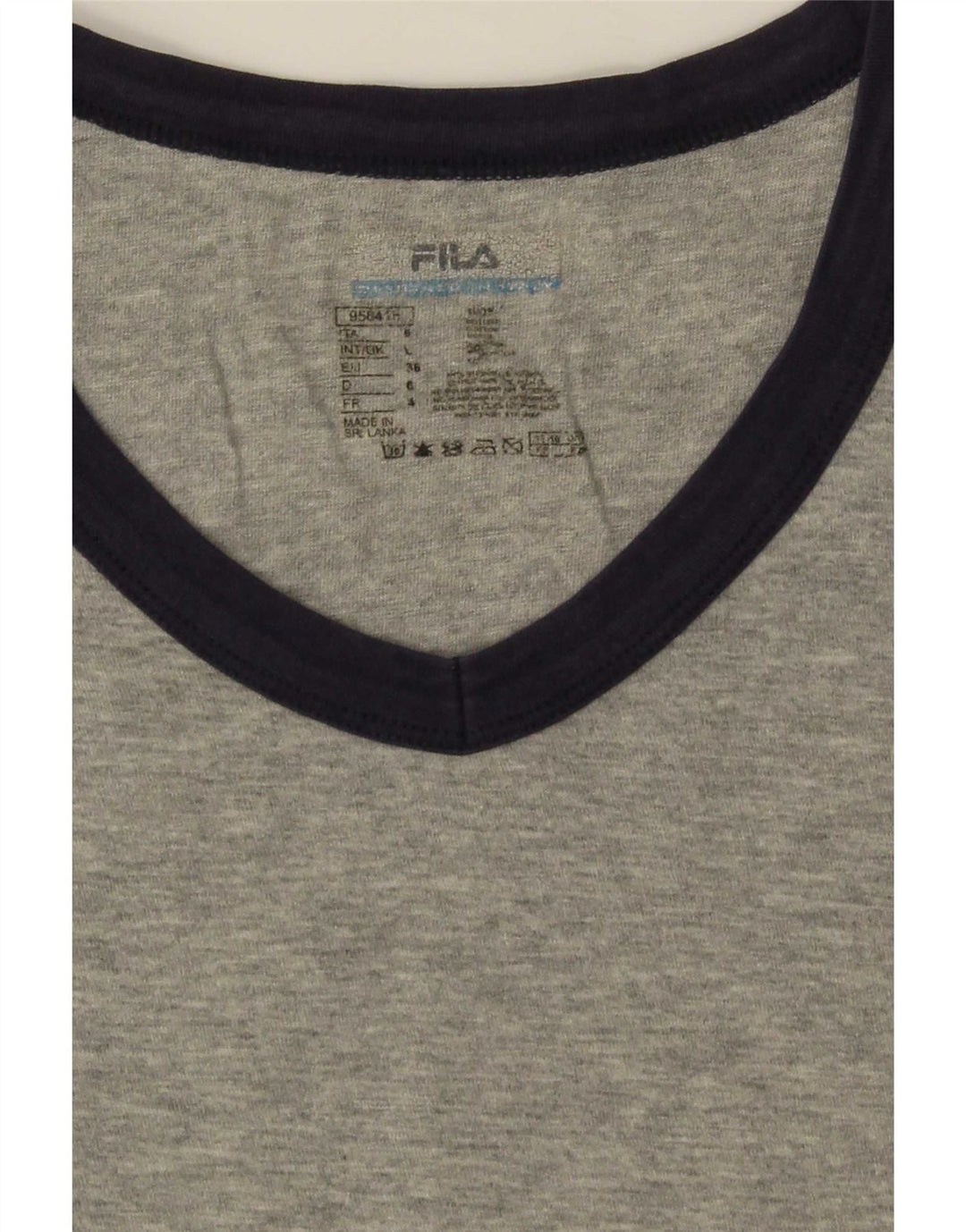 T-shirt da uomo Fila Top Large in cotone chiazzato grigio