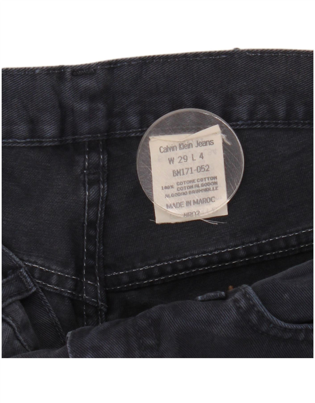 Jeans dritti da donna Calvin Klein W29 L28 cotone blu navy