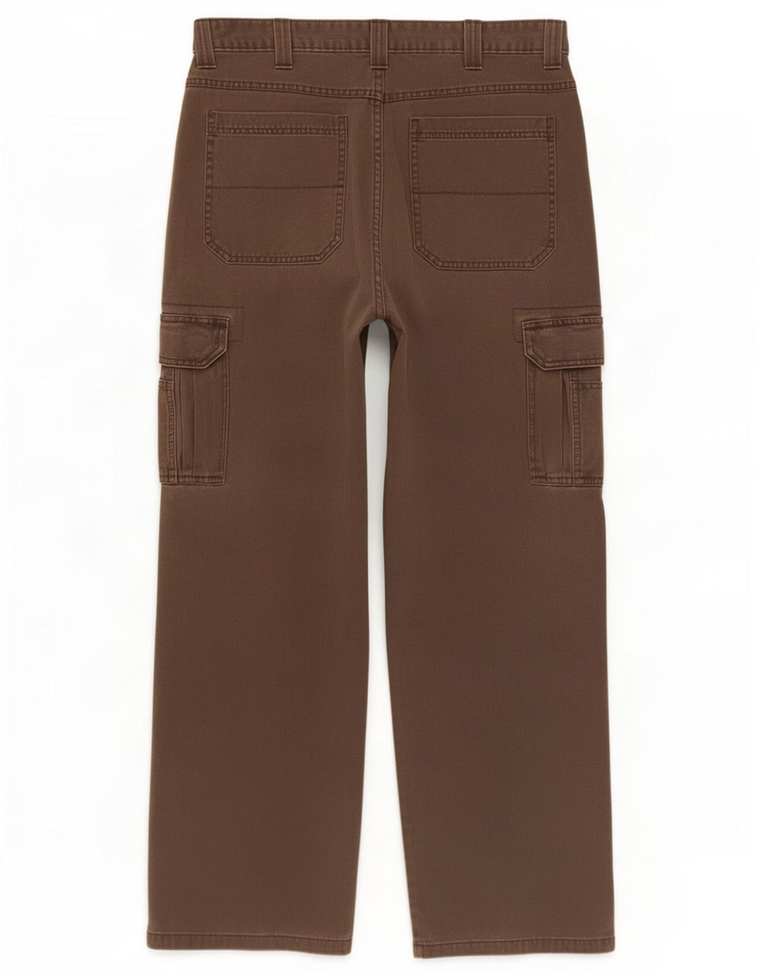 Pantaloni cargo dritti da uomo Wrangler W34 L32 in cotone marrone