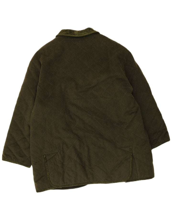 Giacca trapuntata vintage da uomo taglia 40 grande verde