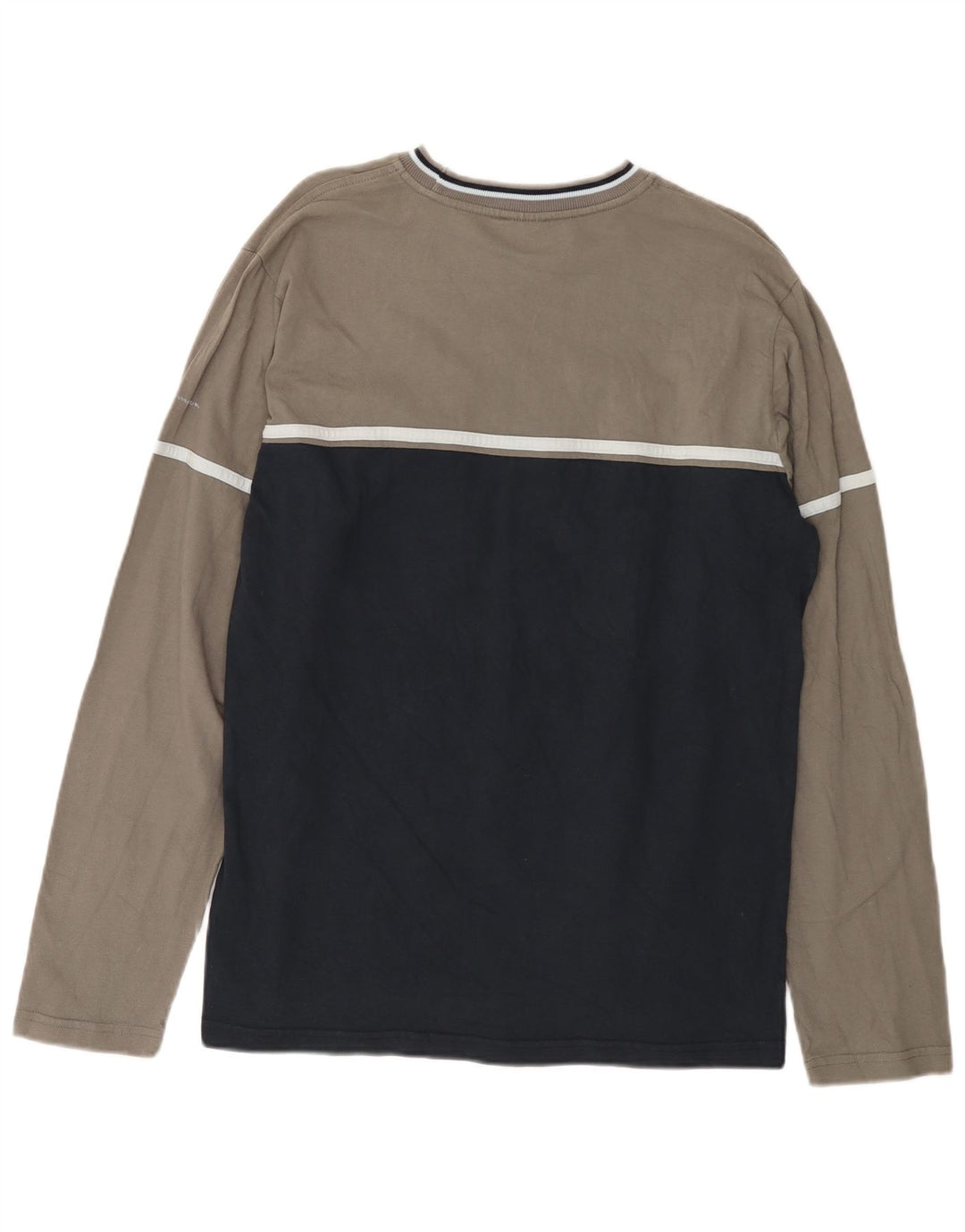 CHAMPION Top da uomo a maniche lunghe XL in cotone color block grigio