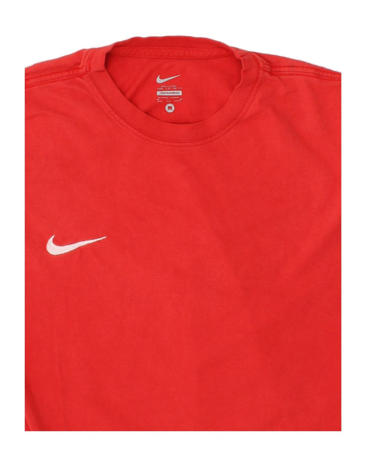 NIKE Womens T-Shirt Top UK 12 Medium Red Cotton Vintage Nike and Second-Hand Nike from Messina Hembry 