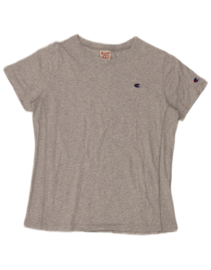 T-shirt da donna CHAMPION Top UK 14 Cotone screziato grigio medio