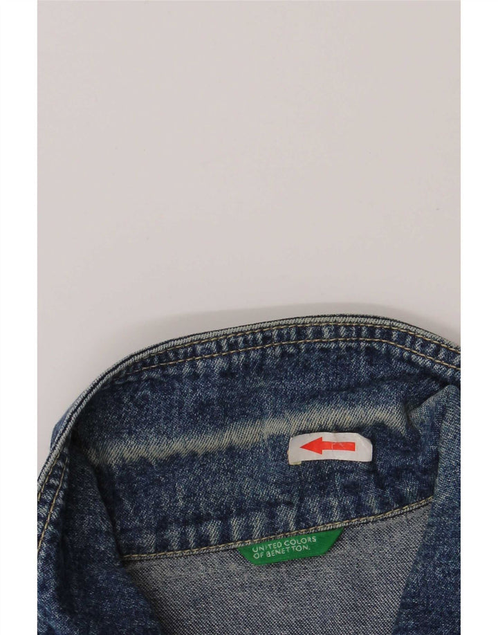 Giacca in denim da donna Benetton UK 10 piccola blu