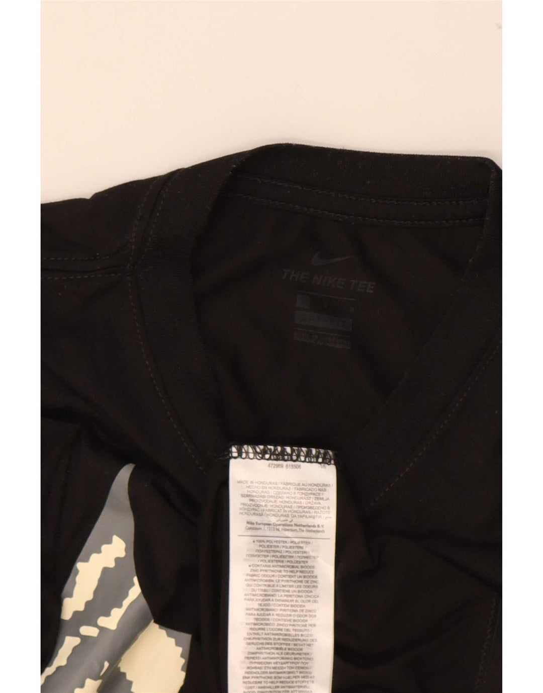 T-shirt grafica Nike Dri Fit da donna, taglia UK 10, piccola, nera, in poliestere