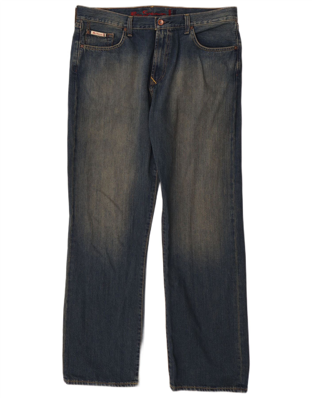 Jeans dritti da uomo BEN SHERMAN W36 L32 cotone blu