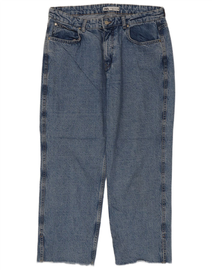 Jeans larghi da donna ZARA EU 42 Large W32 L27 Blu