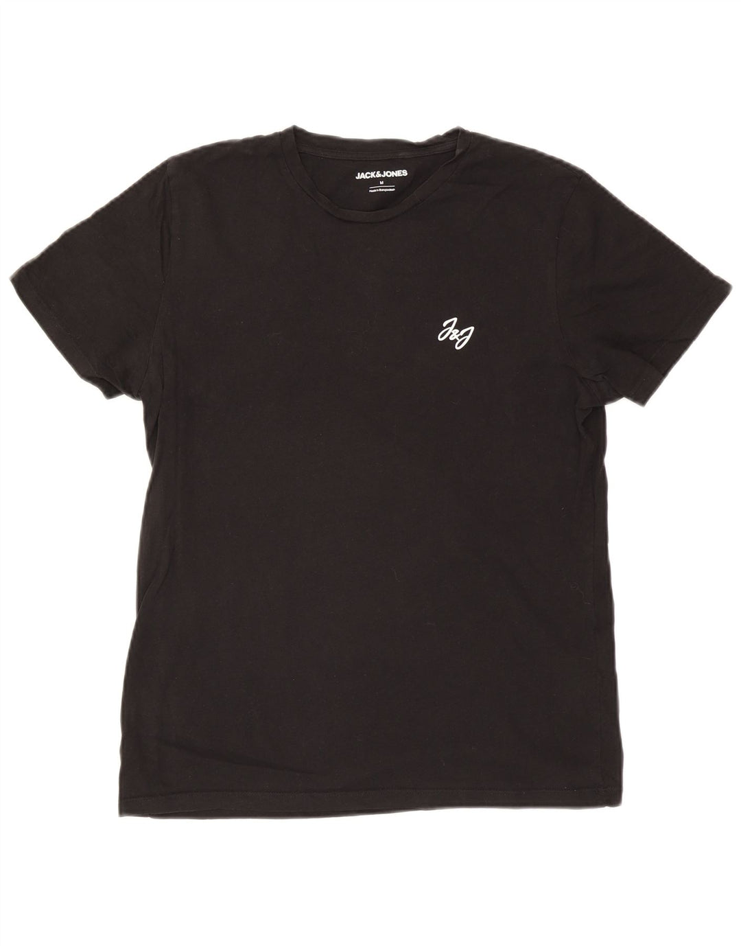 T-shirt da uomo Jack & Jones Top in cotone nero medio