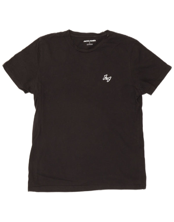 T-shirt da uomo Jack & Jones Top in cotone nero medio