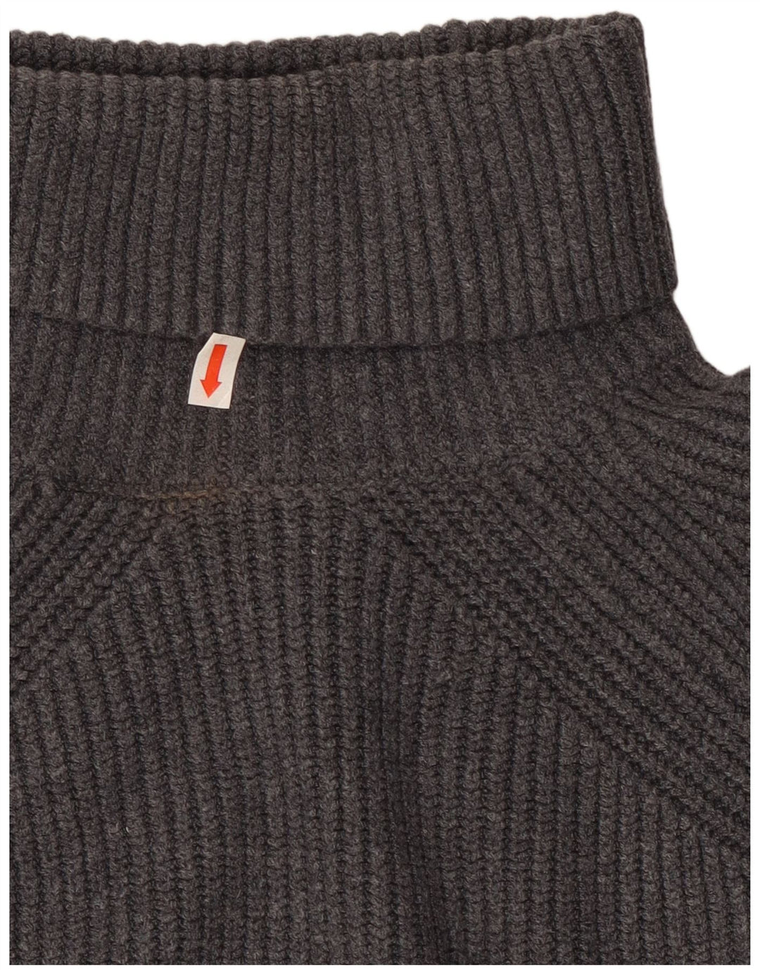Maglione corto da donna Marks & Spencer con collo alto UK 10 piccolo grigio