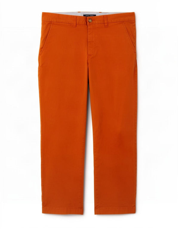 Pantaloni chino dritti da uomo Tommy Hilfiger W36 L30 cotone arancione