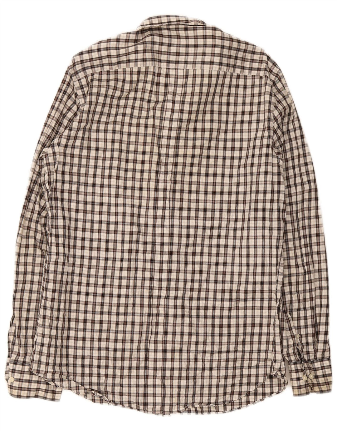 Camicia da uomo in flanella Massimo Dutti a quadri marroni grandi